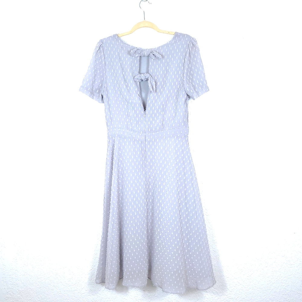 Anthropologie Sunday In Brooklyn Georgiana Bows Textured Mini Dress - Picture 10 of 12